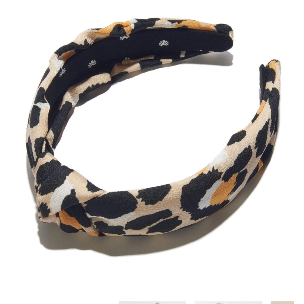 Lele Sadoughi Silk Leopard Print Headband
